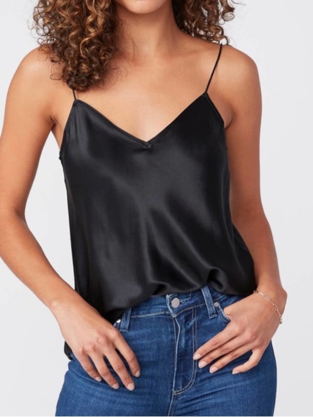 Paige 100% silk tank size small black
